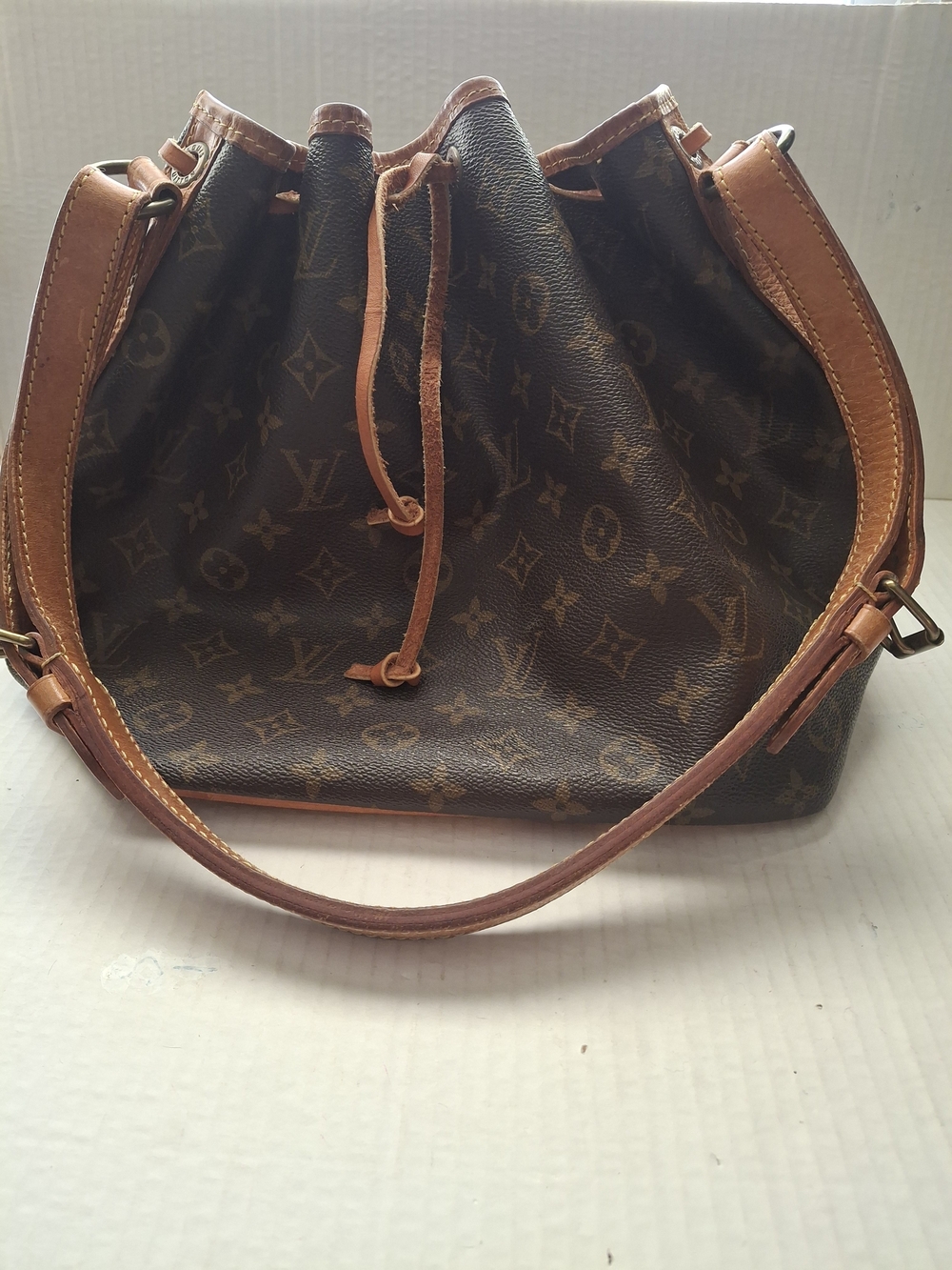 Louis Vuitton Brown Monogram Drawstring Shoulder Bag